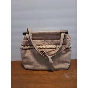 Vintage TOBY WESTON USA Cream Tan CANVAS Bohemian California